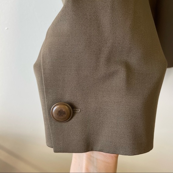 MaxMara Olive Wool Military Blazer Size 6 - Picture 4 of 15